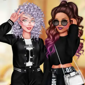 العاب تلبيس فساتين الابيض والاسود في عالم انستقرام